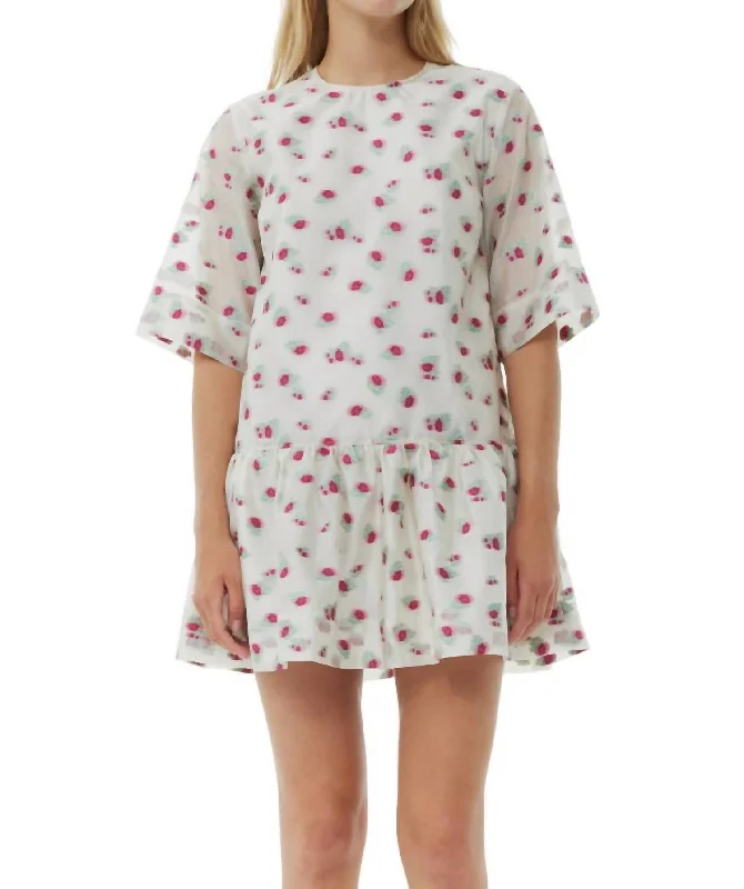 Casual Chic Organza Mini Dress In Tofu