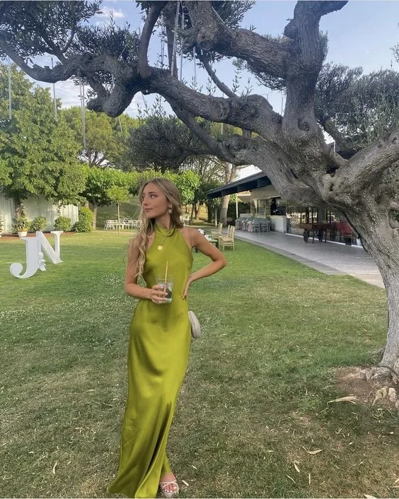 Huge Discounts This Week Green Halter Long Prom Dress Evening Gown Party Dress Y7518 Save On Classic Elegant Styles