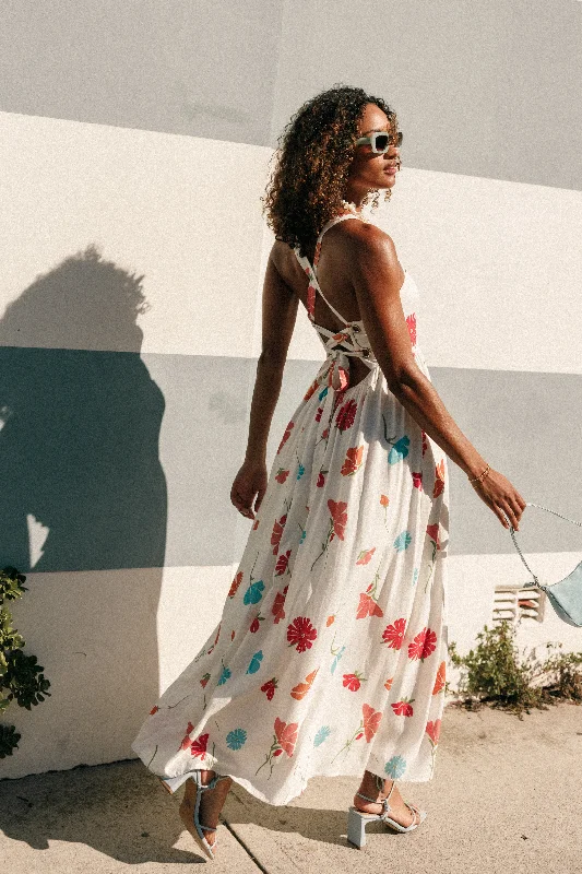 Stylish Deals Hazel Maxi Dress - Multi Floral Classic Timeless Elegant Style