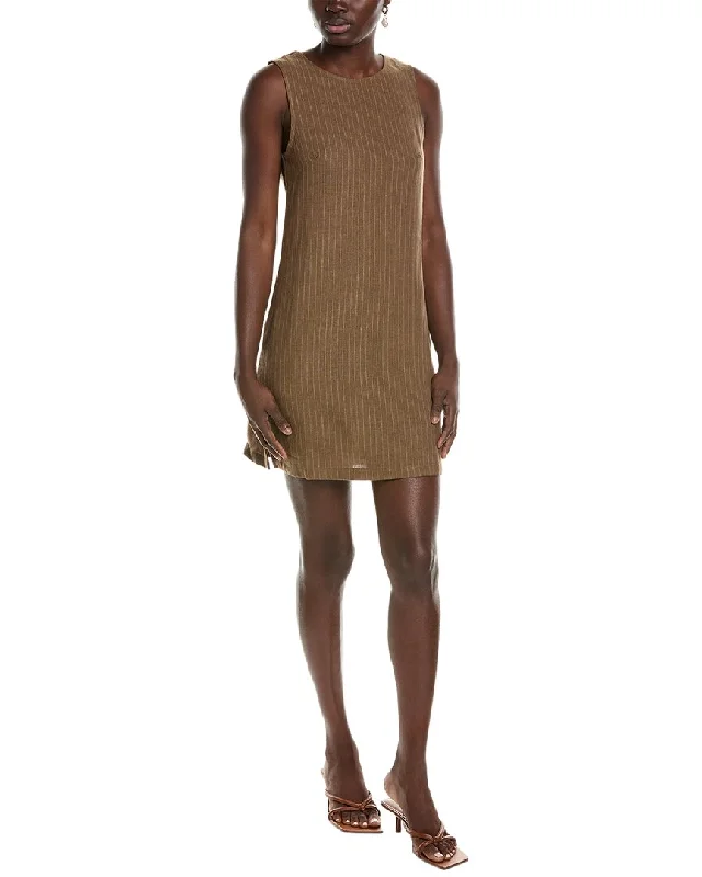 Flash Sale Starts WeWoreWhat A-Line Muscle Linen-Blend Mini Dress