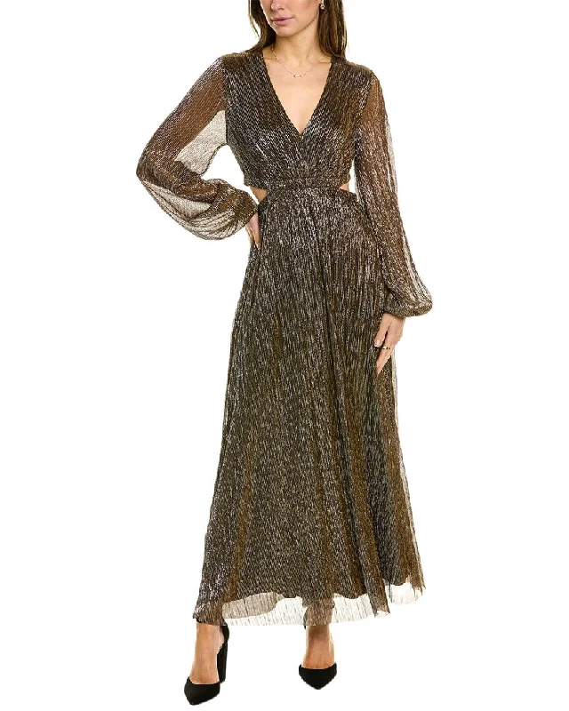 Seasonal Trends Boden Metallic Cut-Out Maxi Dress Polished Finish