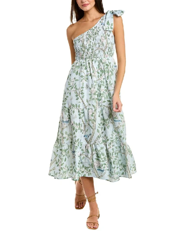 Casual Chic Deals Kathleen Maeve Lauren Linen-Blend Maxi Dress Contemporary Elegance