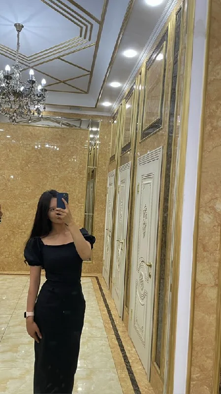 Hot Trends Charming Black Sheath Long Evening Dress,Black Evening Gown  Y6886 Great Deals On Ethnic Cultural Wear