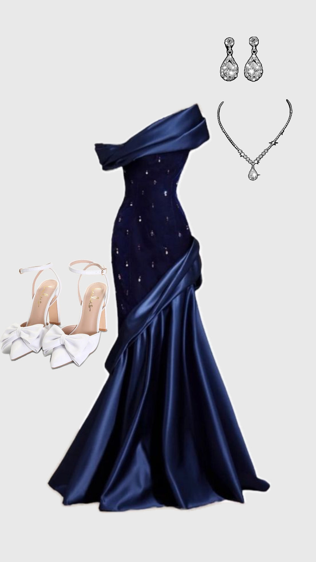 Buy More, Save More Pretty Mermaid One Shoulder Navy Blue Satin Long Party Dress Prom Dresses, D263 Score Big On Glamorous Red - Carpet Styles