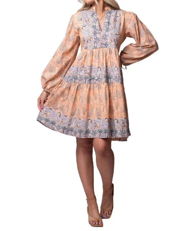Stylish Savings Santorini Mini Dress In Sun Kissed