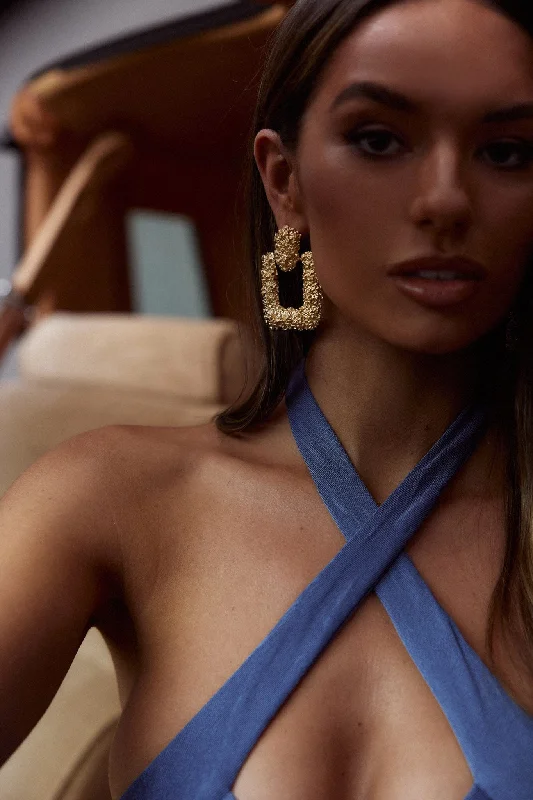 Women's Casual Garments New Styles Just In Rodeo Drive Square Textured Earrings Gold Women's Casual Garments New Styles Just In Rodeo Drive Square Textured Earrings Gold