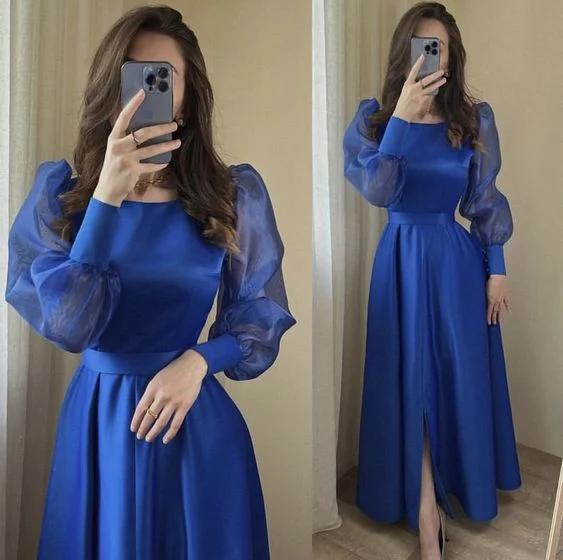 Budget-Friendly Fashion Royal Blue Evening Dresses Prom Gowns Formal Women Dress Y7102 Vintage Retro Party Wear