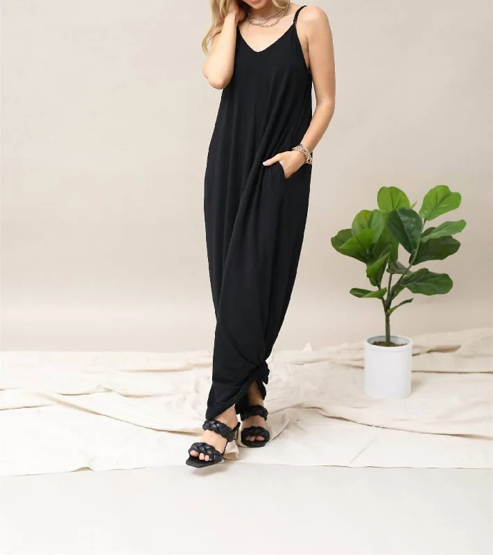 Hot Trends Everyday Maxi Dress In Black Playful Elegance