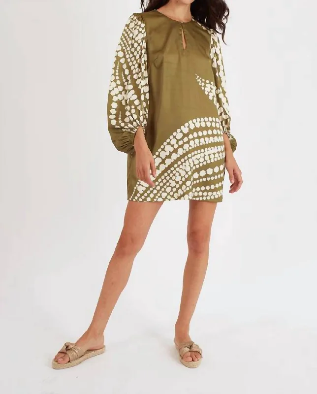 Summer Fashion Mia Mini Dress In Olive