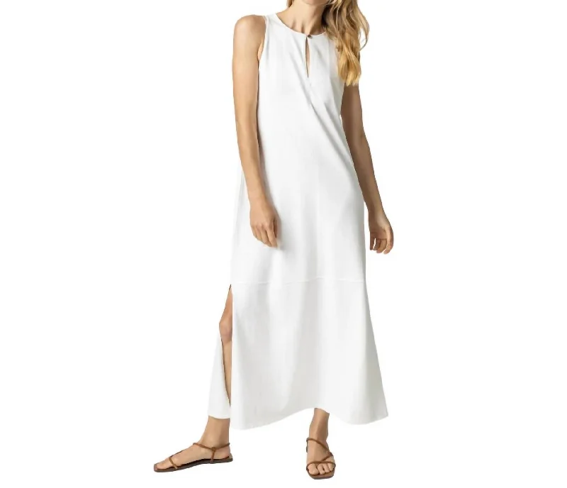 Special Offers Sleeveless Keyhole Maxi Dress In White Buy More, Save More