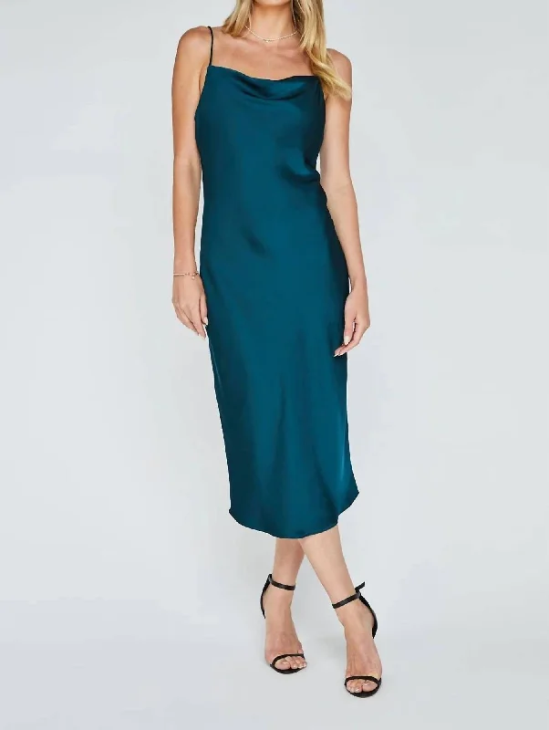 Browse Our Top Products Agatha Midi Dress In Spruce Ethnic Cultural Event Wear