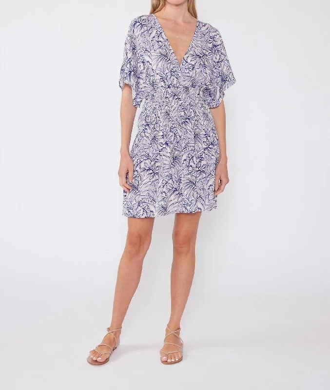 Unbeatable Prices Jordyn Smocked Mini Dress In Bone/lilac