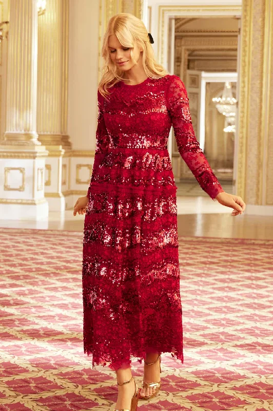 Seize Bargains Chantilly Sequin Ankle Gown Statement Piece