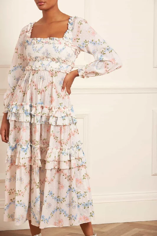 Casual Yet Chic Sales Dancing Daisies Cotton Smocked Ankle Gown Now On Sale For Chic Urban Styles
