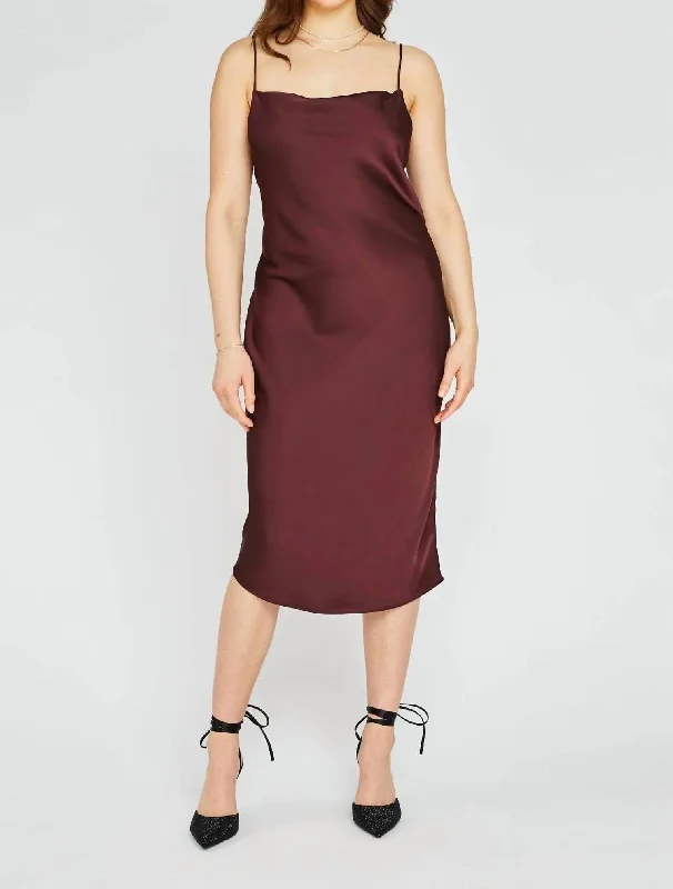 Hot Deals Agatha Midi Dress In Rum Vintage Elegance