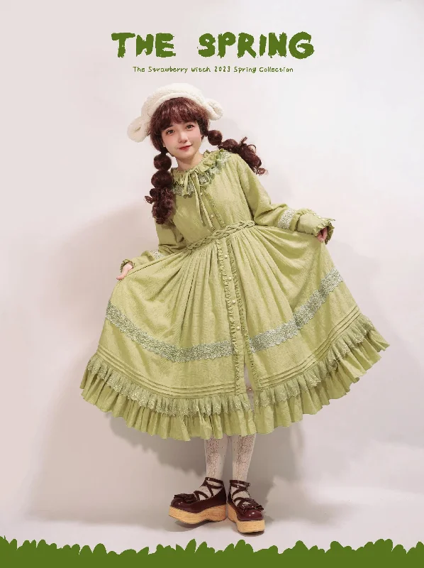 Stock Up And Save Before The Sale Ends Strawberry Witch~The Spring~Cotton Lolita Plus Size OP Dress