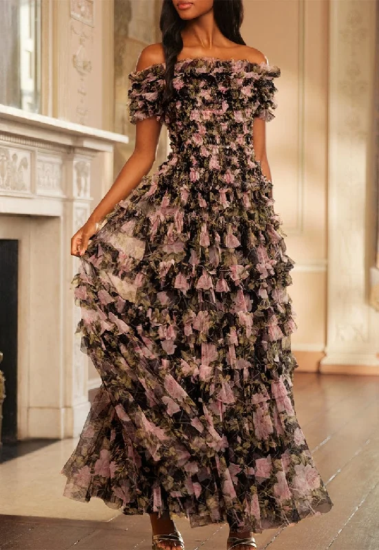 Sophisticated Street Style Offers English Rose Lisette Off Shoulder Gown Hollywood Glam Award - Show Style