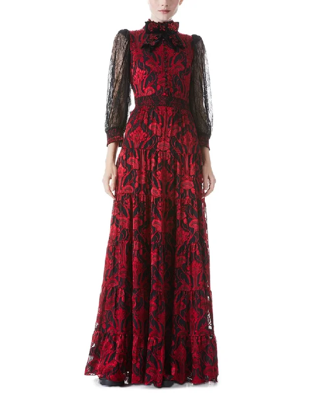 Fashionista Favorites alice + olivia Coletta Silk-Blend Maxi Dress Effortless Style