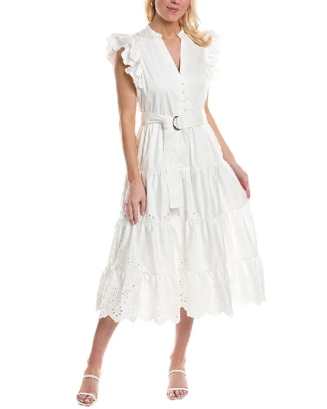 Modern Chic Discounts CROSBY by Mollie Burch Kemble Midi Dress Elegant Details