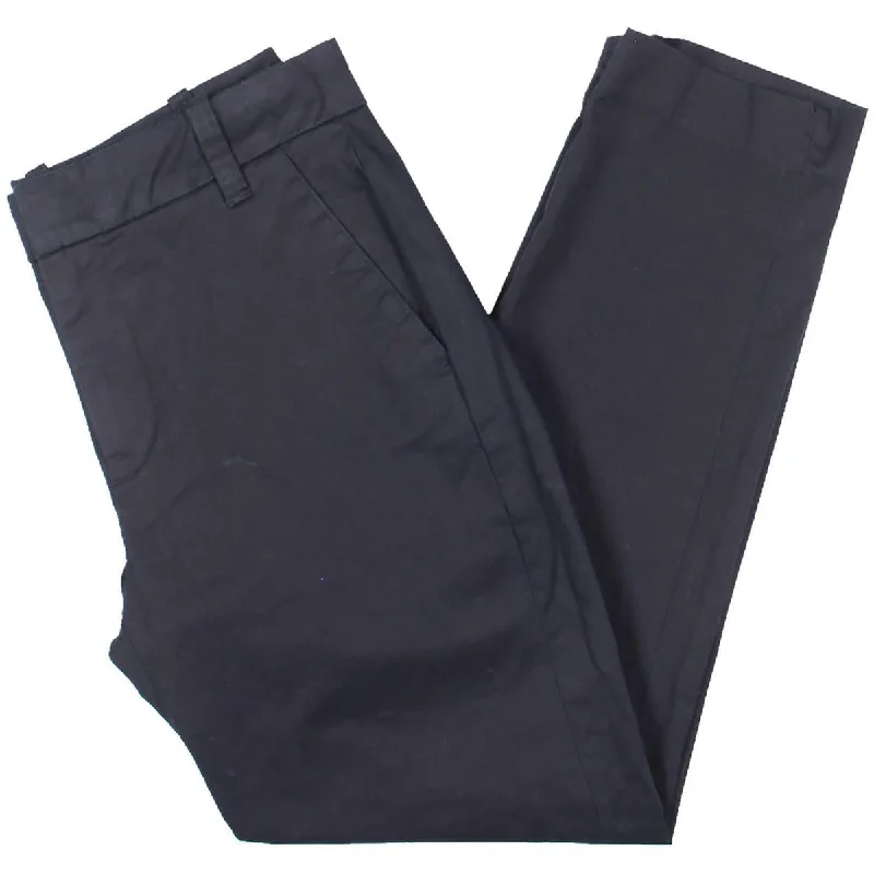 Women's Occasion Wear Apparel Effortless Everyday Wear Womens Solid Cropped Chino Pants Women's Occasion Wear Apparel Effortless Everyday Wear Womens Solid Cropped Chino Pants