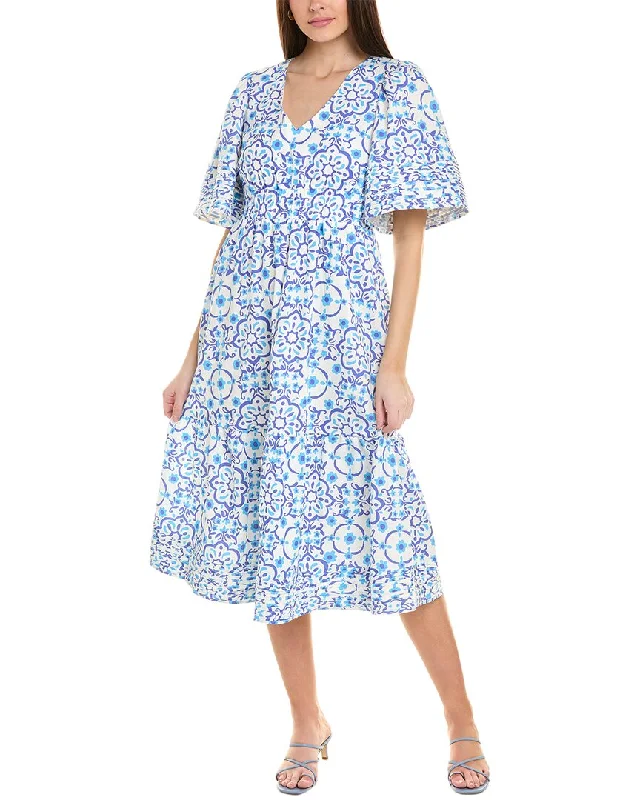 The Good Stuff Sail to Sable Linen-Blend Maxi Dress Romantic Detailing