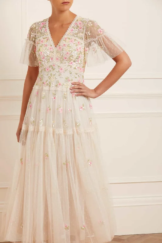 Glamorous Fashion Offers Freesia Ditsy Ankle Gown Seasonal Trend