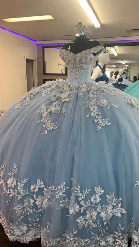 Enjoy Discount Blue A-line Prom Dress Ball Gown Evening Dress S26911 Art Deco Geometric Pattern Look