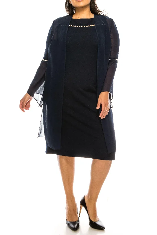 Ride The Style Wave Maya Brooke Long Sleeve Jacket Short Dress 28543 Final Clearance