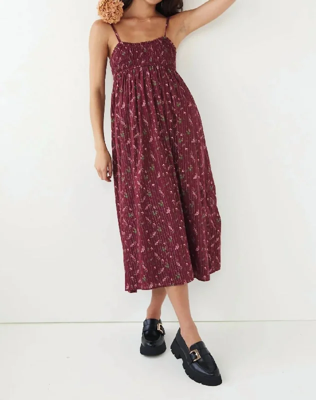 Trend Forward Threads Ruth Maxi Dress In Dark Prairie Lightweight Fabric