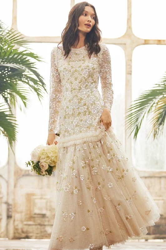 Mega Sales Brianna Long Sleeve Gown Sophisticated Cut
