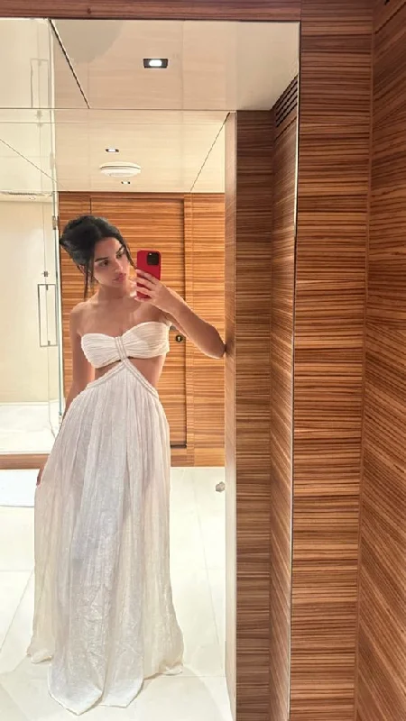 Luxury Fashion Sexy White Waist Cutout Long Evening Dress,White Evening Gown  Y6845 Score Big On Glamorous Red - Carpet Styles
