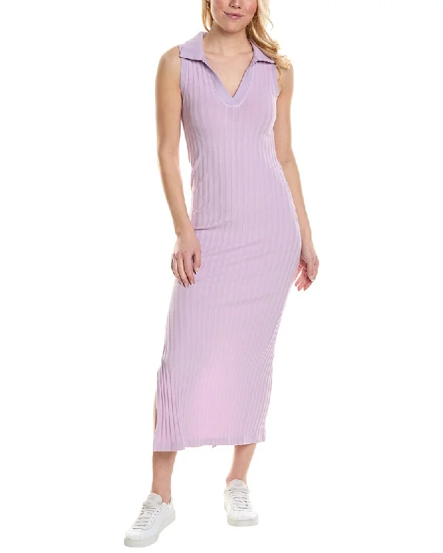 Fashion Sale Stateside Farmboy Rib Sleeveless Collared Maxi Dress Flash Sale