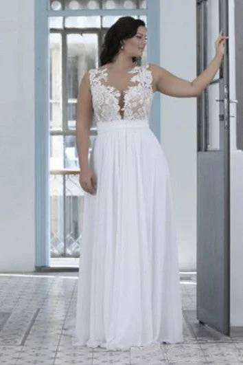 Stylish Savings A Line Sheer Bateau Neck Sweetheart Lace Top High Quality Plus Size Brides Gown Romantic Date - Night Ensemble