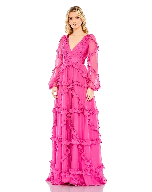 Fresh Styles, Fresh Deals Mac Duggal A68223 Long Sleeve Formal Dress Feminine Elegance