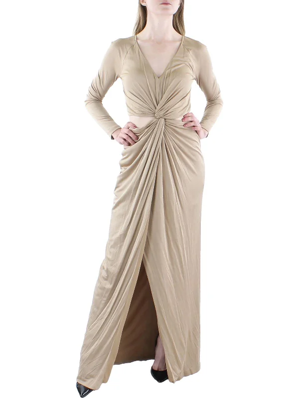 Seasonal Picks Womens Twist Front Long Maxi Dress Limited - Time Bundle