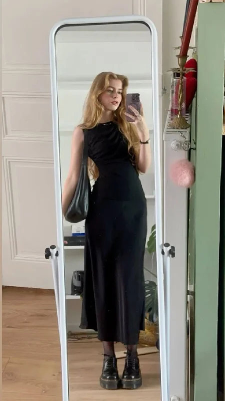 Urban Fashion Classy Black Sleeveless Prom Dress,Black Formal Gown  Y7296 Discounts On Casual Weekend Styles