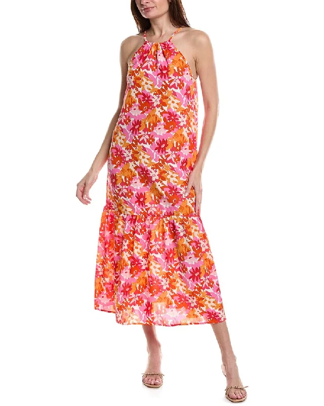 Fashion Essentials Maison Maar Halter Midi Dress Feminine Soft - Hued Styles