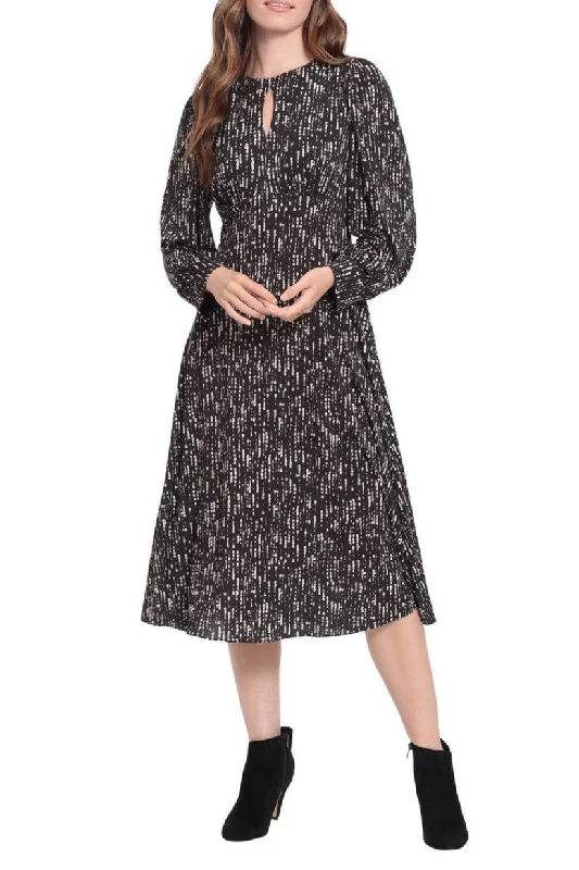 Modish Fashion Discounts London Times T5948M Long Sleeve A Line Multi Print Formal Dress Artful Design