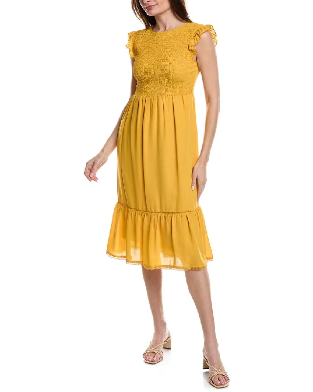 Relaxed Style Deals Nanette Nanette Lepore Crepe Chiffon Midi Dress Contemporary Elegance