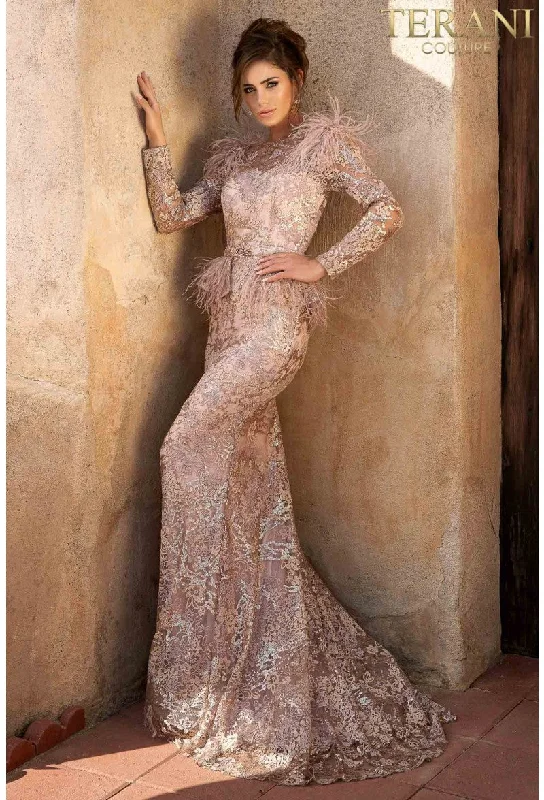 Weekend Exclusive Terani Couture 2027E2933 Long Sleeve Mother of the Bride Formal Dress Luxury Comfort