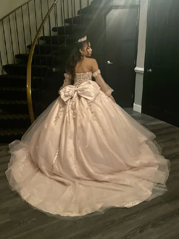 Season Sale Glamorous Appliques Tulle Quinceanera Dress Ball Gown,Sweet 16 Dress Y7323 Cottagecore Rustic Charm Style