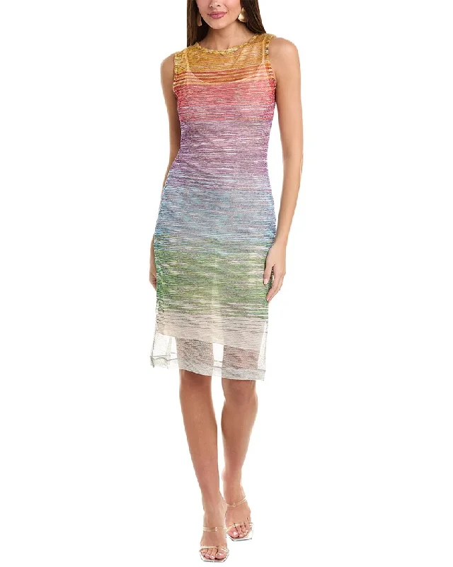Evening Elegance M Missoni Knit Midi Dress Parisian Effortless Chic Style