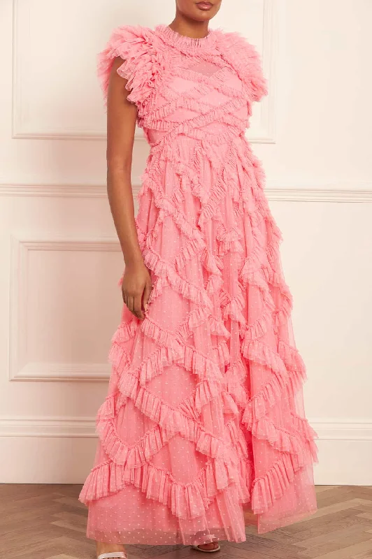Casual Fashion Genevieve Ruffle Gown Refined Look