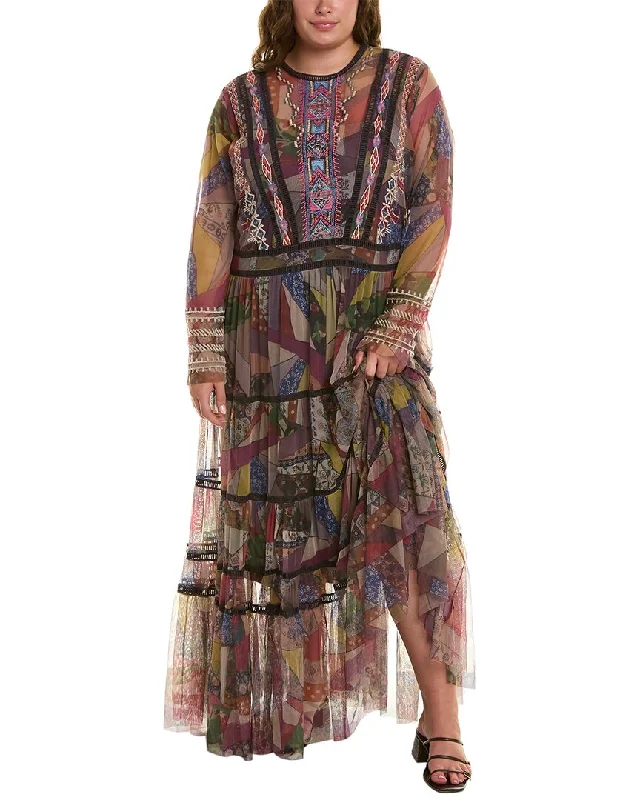 Fashionista Sale Johnny Was Plus Gervase Mesh Maxi Dress Great Deals On Ethnic Cultural Wear