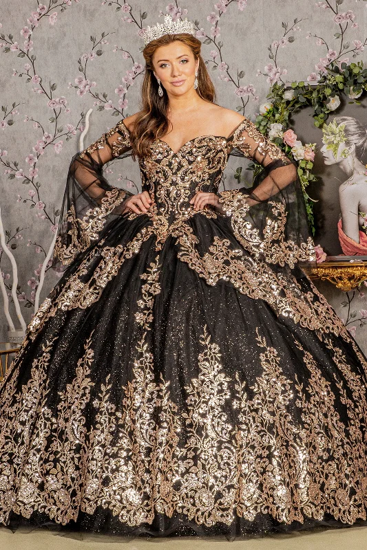 Contemporary Chic Promotions Detachable Long Sleeves Quinceanera Dress Classic Charm