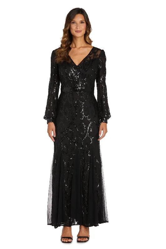 Sporty Fashion Offers R&M Richards 5649P Petite Long Sleeve Formal Dress Statement Piece