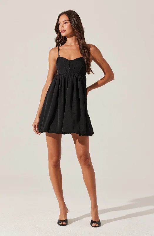 Stylish Outerwear Clothing For Women Contemporary Chic Bustier Bubble Hem Mini Dress Stylish Outerwear Clothing For Women Contemporary Chic Bustier Bubble Hem Mini Dress
