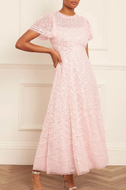 Laid-Back Fashion Offers Deco Dot Gloss Ankle Gown Save On Classic Elegant Styles