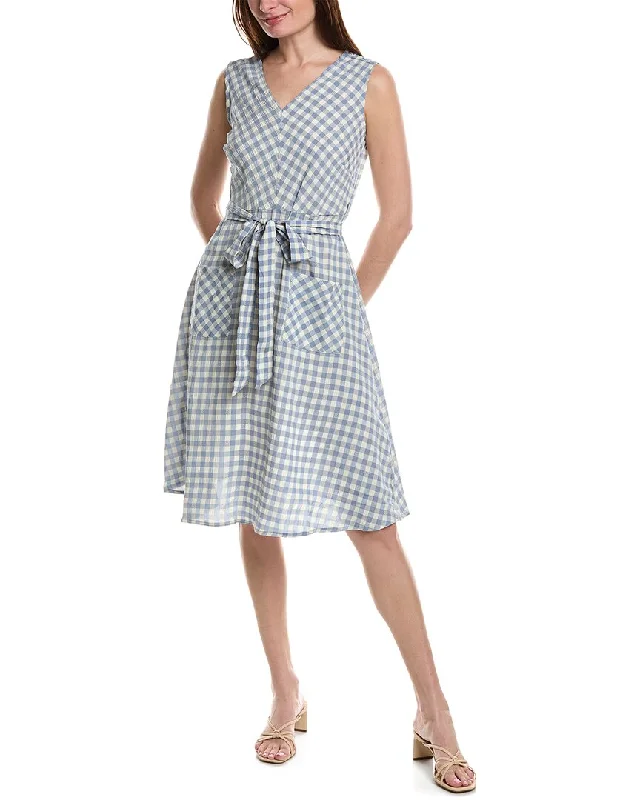 Fashion-Forward Offers Nanette Nanette Lepore Maria Crinkle Gingham Midi Dress Classic Charm