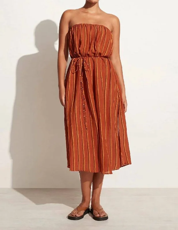 Imeless Style Luannah Midi Dress In Aria Stripe Great Deals On Ethnic Cultural Wear